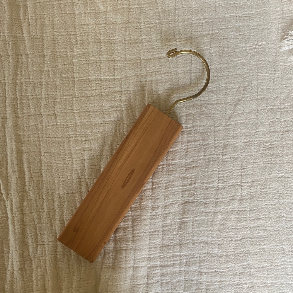 Wooden Hanger with Metal Hook
